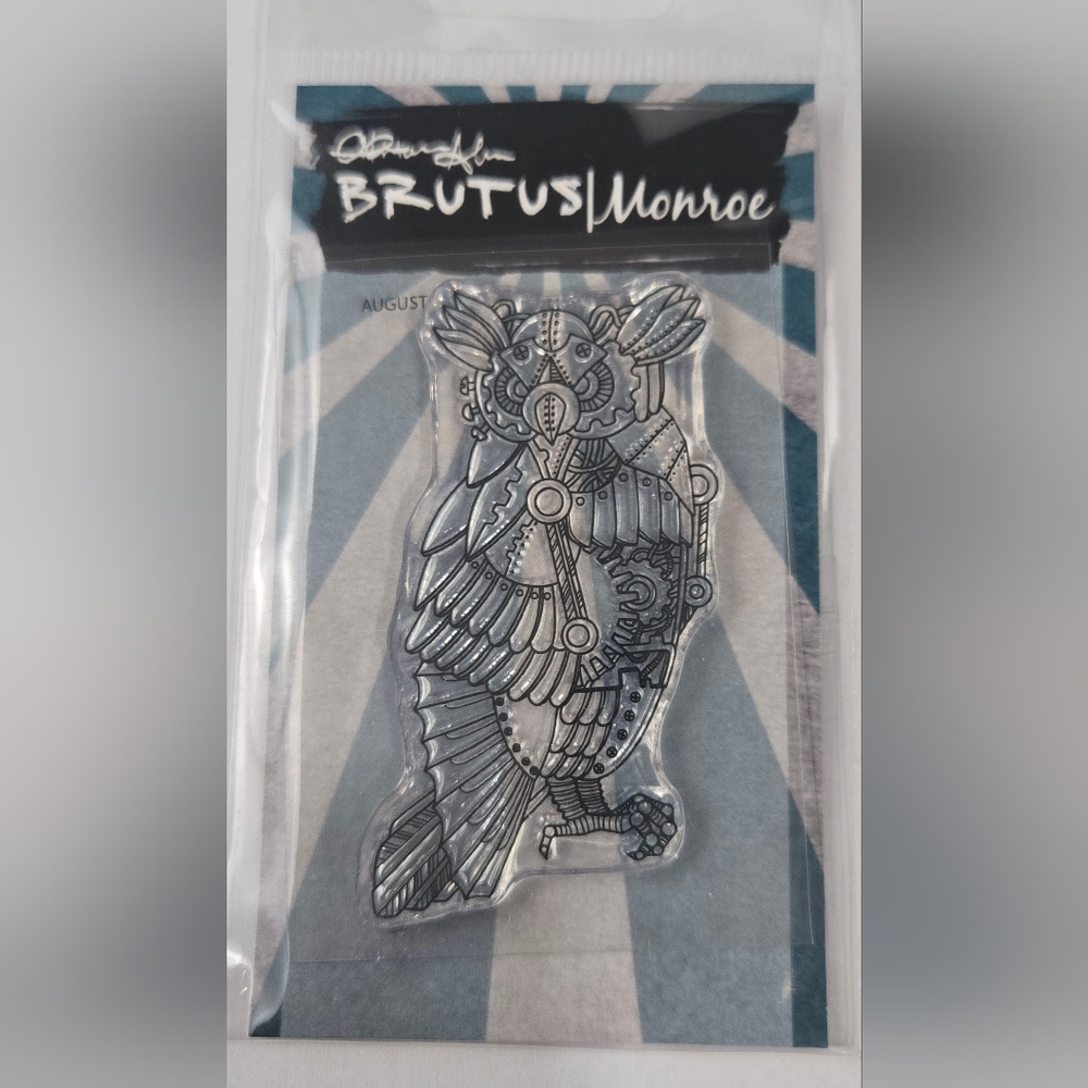 Brutus Monroe Steampunk Style Owl Clear Photopolymer Stamp